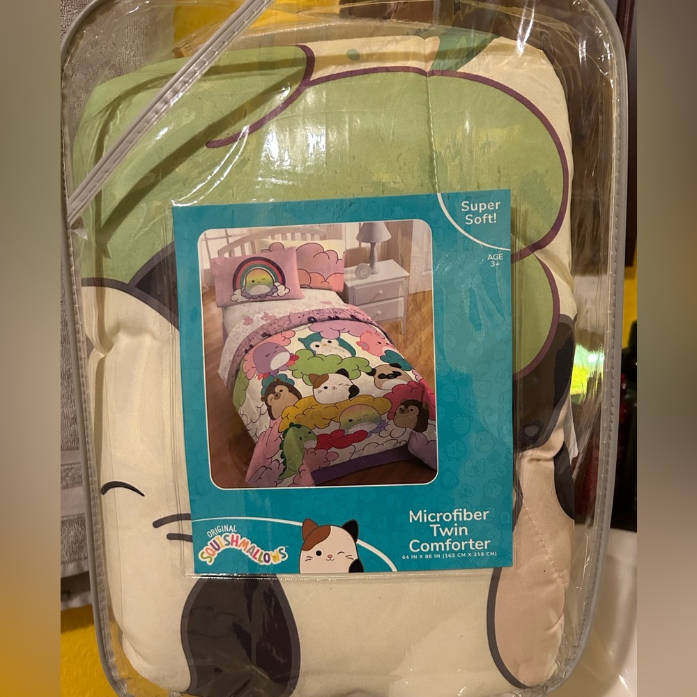 New in package squishmallows twin microfiber comforter brand new soft